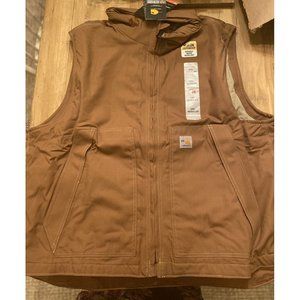 CARHARTT FLAME-RESISTANT QUICK DUCK BROWN VEST JACKET [103387] 2xl